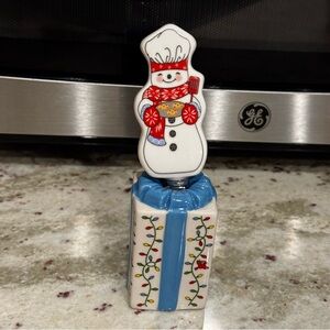 Festive Snowman Chef Butter Knife Holder